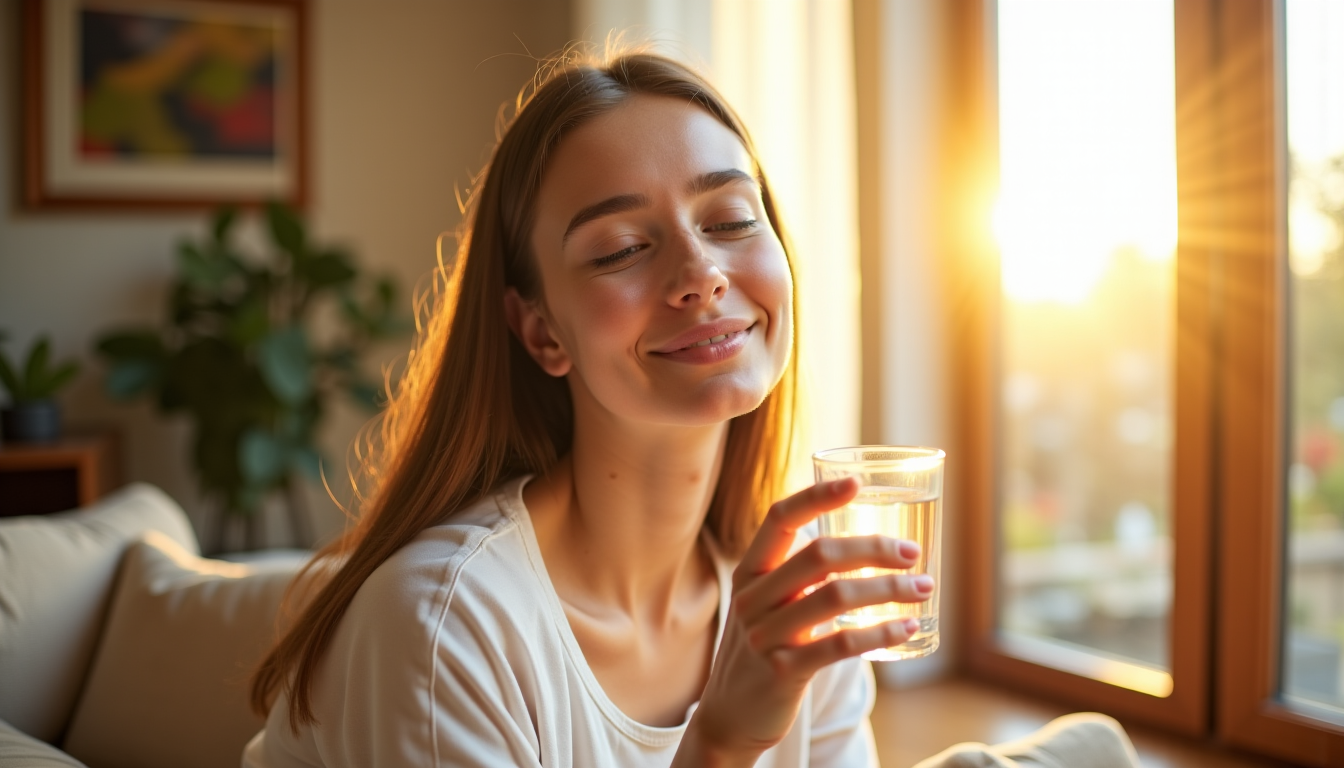 Illustration : l'hydratation est essentielle. boire suffisamment d'eau tout au — 9 astuces pour sublimer votre bien-être et votre apparence