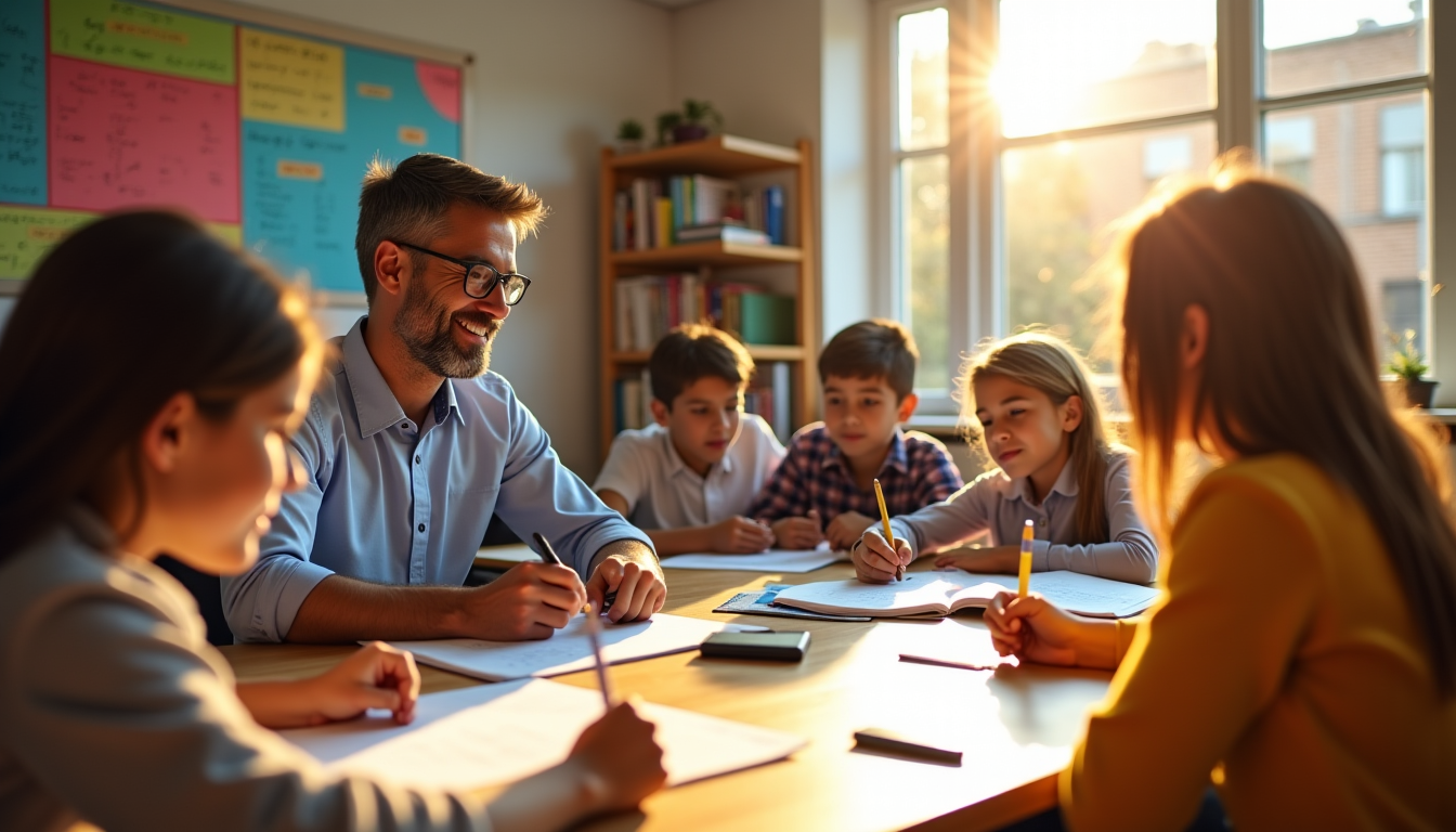 Illustration : des indicateurs clairs, comme l'amélioration des notes, la — soutien scolaire en maths : un accompagnement sur-mesure pour progresser à votre rythme
