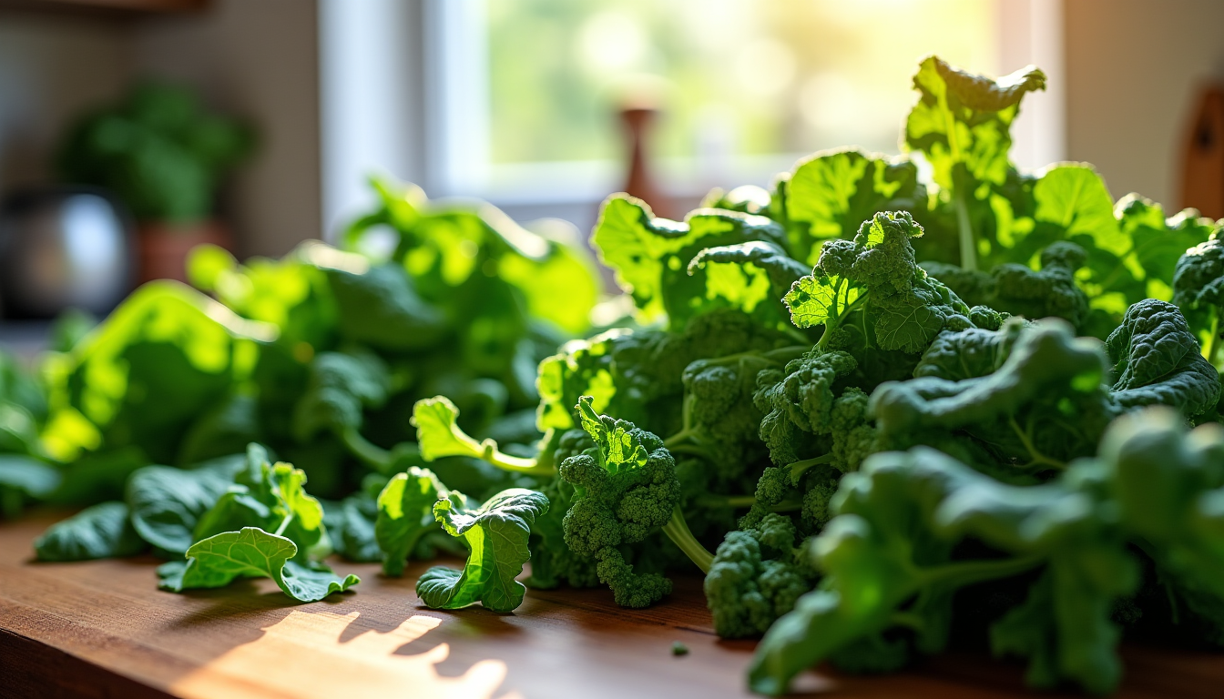 Illustration : épinards, chou frisé, brocoli ou blettes sont gorgés — aliments privilégier pour maintenir une énergie stable toute la journée ?