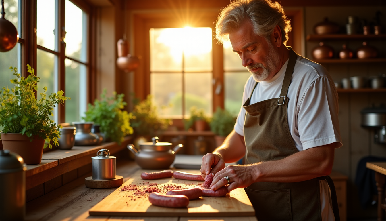 Illustration : l'engouement pour le fait maison ne cesse de — techniques simples pour farcir efficacement avec des boyaux à saucisses