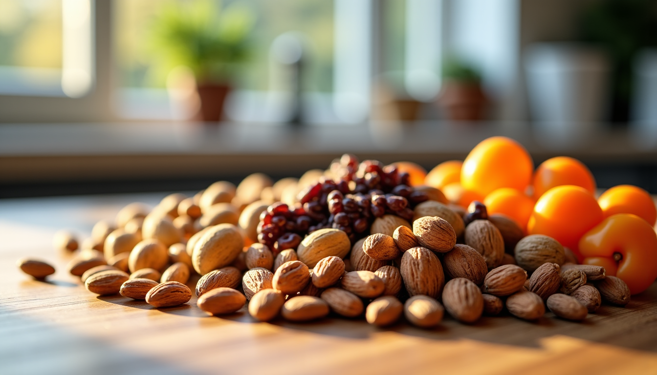 Illustration : se d'intégrer des aliments bons pour la santé — bienfaits des fruits secs : pourquoi les intégrer à votre alimentation quotidienne ?