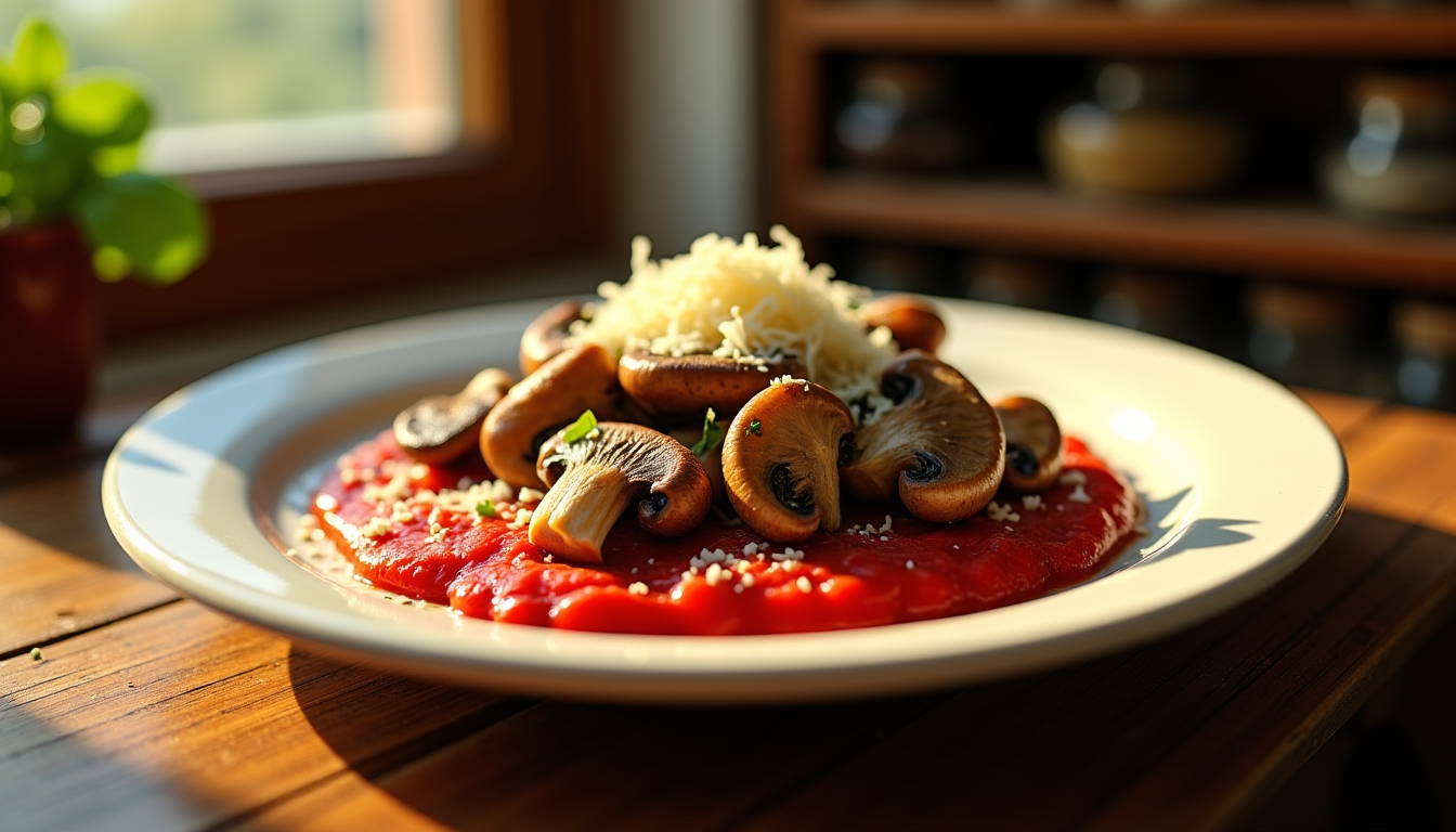 3 astuces pour sublimer vos plats quotidiens — une purée de tomates bien réduite, des champignons