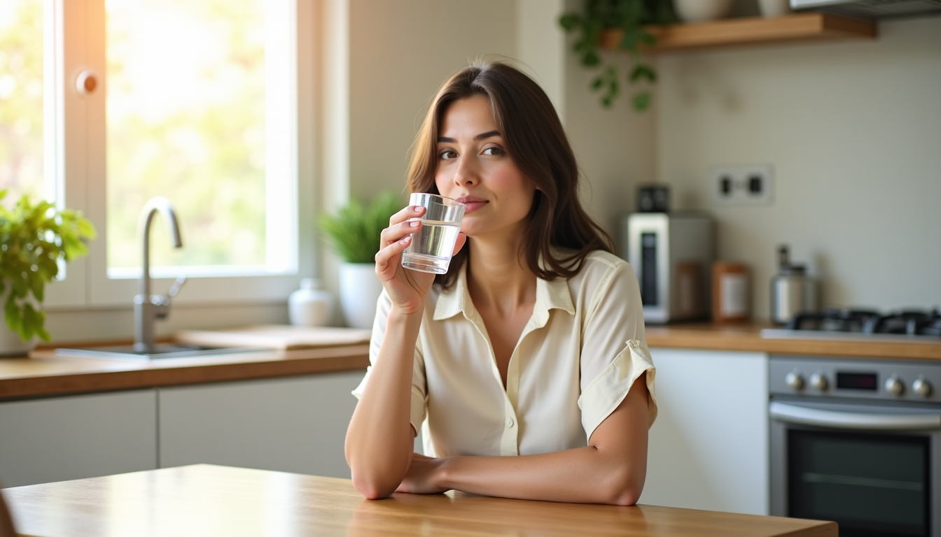 bases d’une hygiène de vie réellement efficace — boire suffisamment d'eau tout au long de la