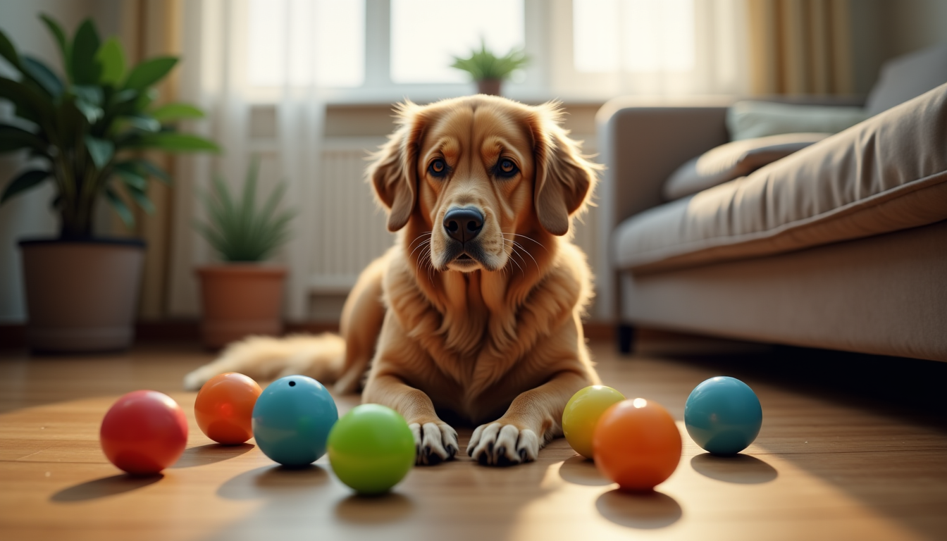 Illustration : enfin, une diminution de l'envie de jouer ou — signes de stress ou d’anxiété chez le chien à ne pas ignorer