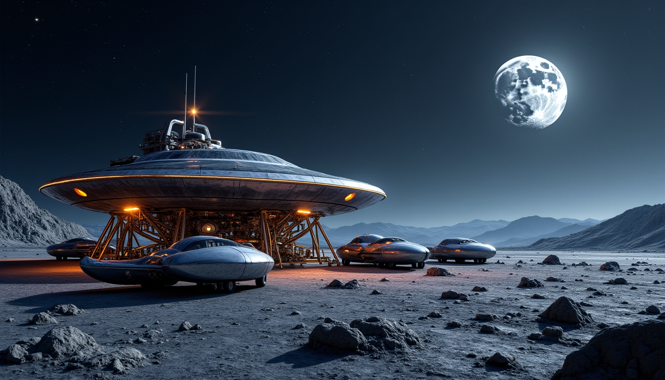 Illustration : l'exploitation de l'hélium-3 nécessiterait des infrastructures minières lunaires — explorez l'avenir énergétique avec les ressources spatiales