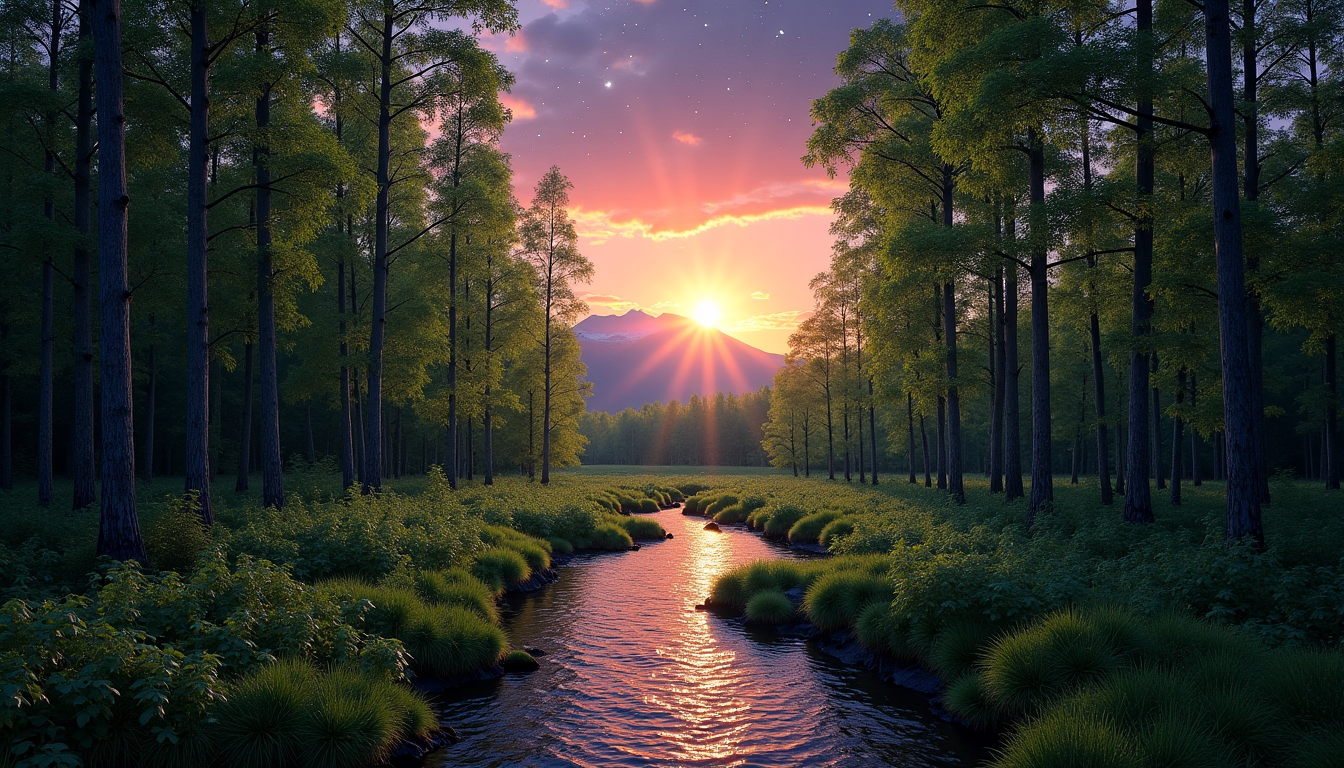 Illustration : acité : la nature ne fait rien en — explorez l'harmonie entre la nature et le cosmos