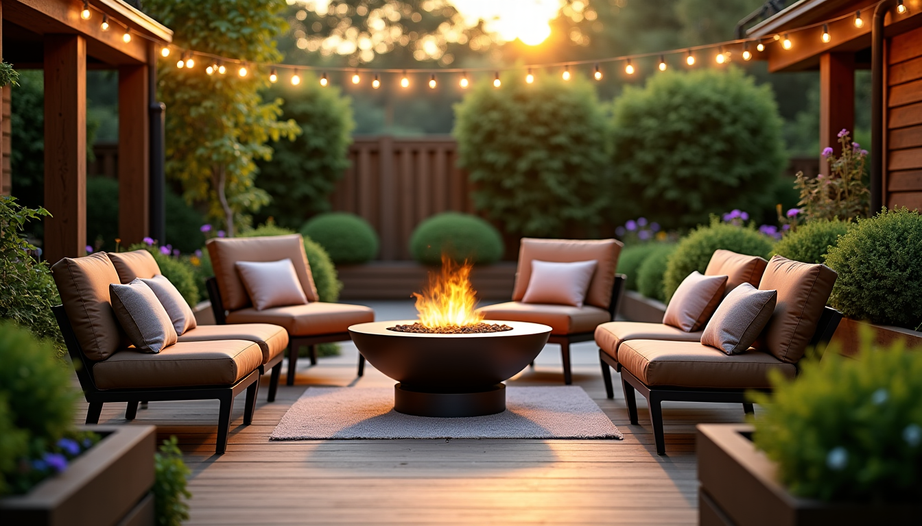 aménagement jardin : comment créer un coin détente cosy autour d'un brasero ? — un emplacement central dans votre jardin peut créer