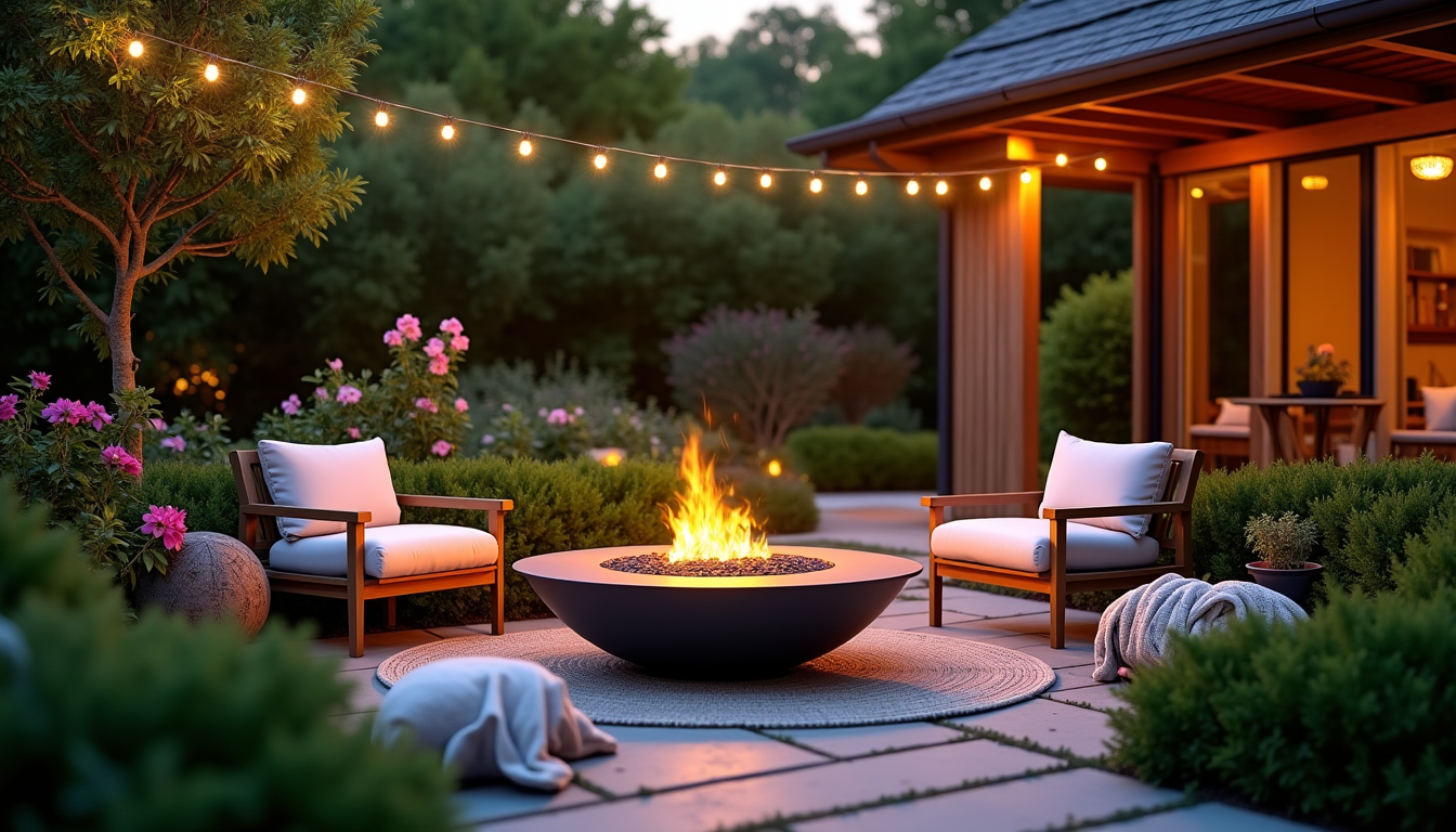Illustration : la beauté d'un coin brasero ne doit jamais — aménagement jardin : comment créer un coin détente cosy autour d'un brasero ?