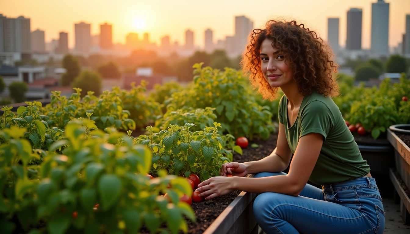Illustration : la réussite de votre potager urbain passe aussi — cultivez votre bien-être grâce à un jardin urbain