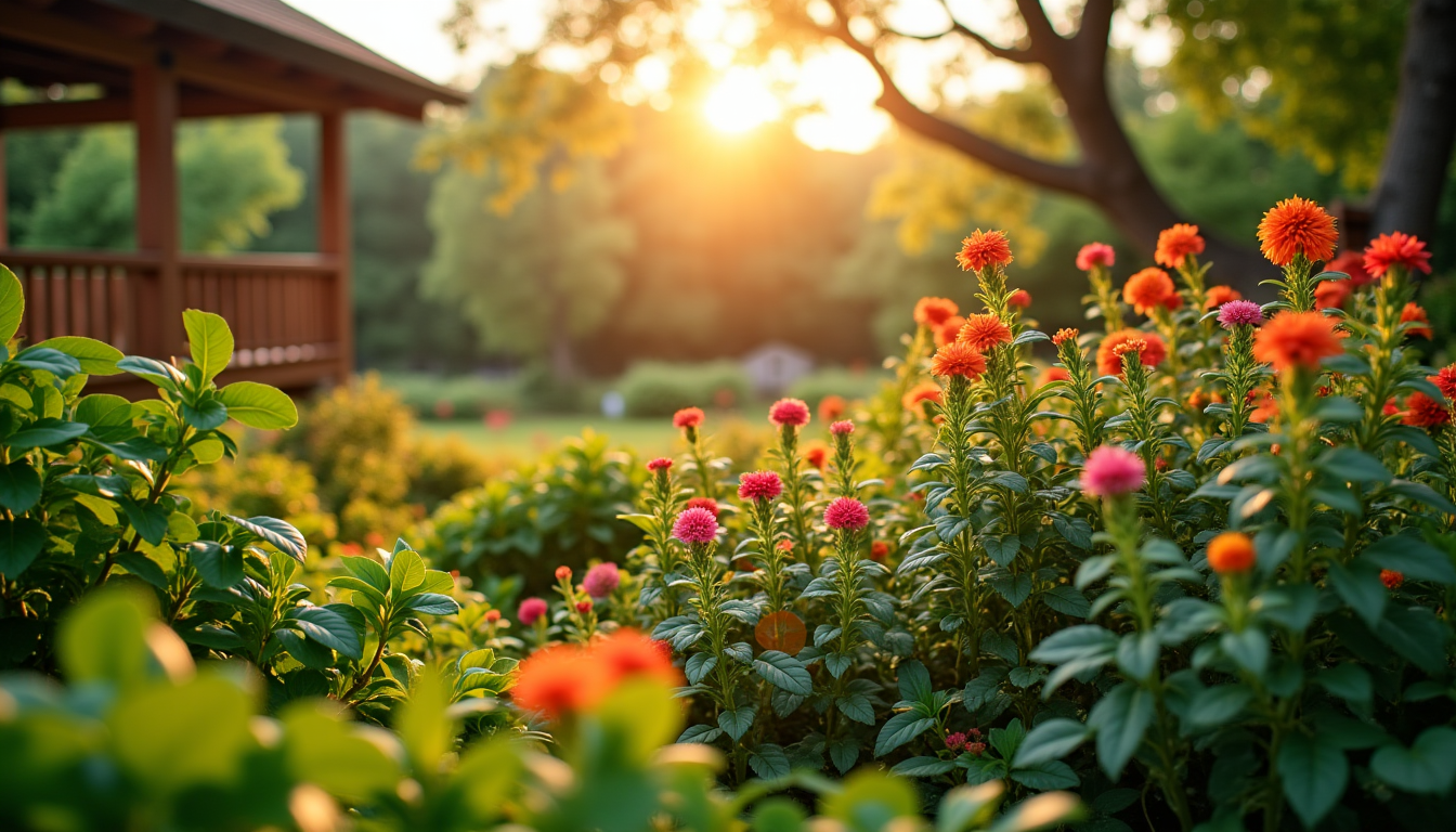 Illustration : "un jardin bien pensé est une composition vivante — créez un espace de détente unique dans votre jardin