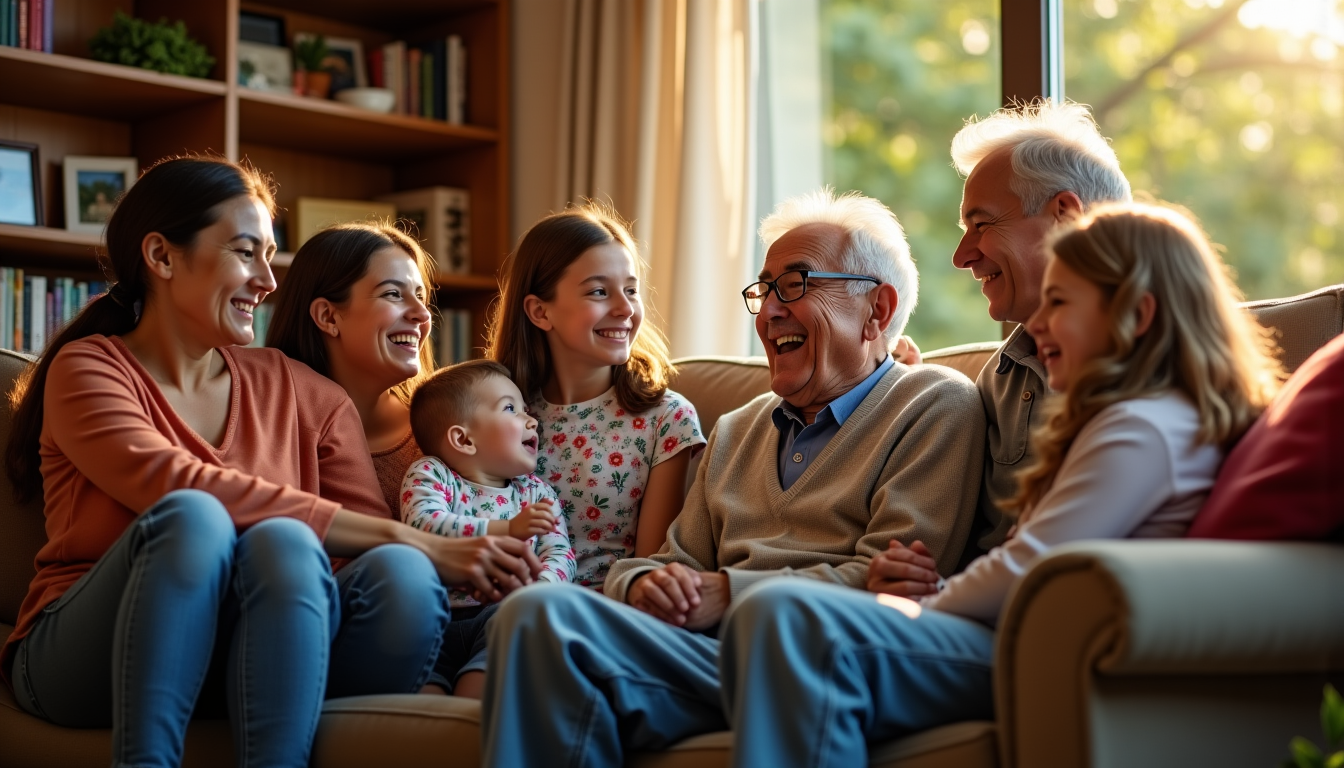 liens qui unissent les générations familiales — partage de sagesse et d'expérience développement de la