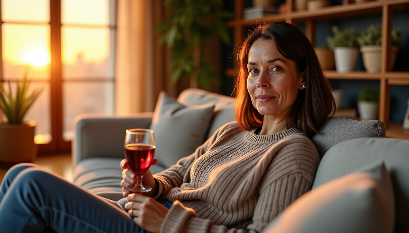 Illustration : l'alcool en fin de journée. une bonne hygiène — 7 astuces pour améliorer votre bien-être au quotidien