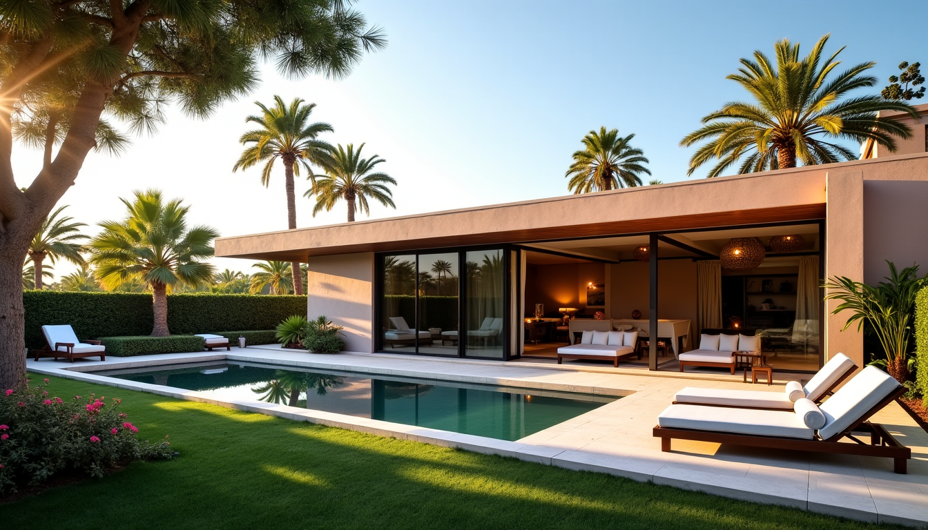 bien choisir sa villa de luxe &agrave; louer &agrave; marrakech : 5 crit&egrave;res cl&eacute;s &mdash; erne, accessible 15-25 min en voiture villas contemporaines