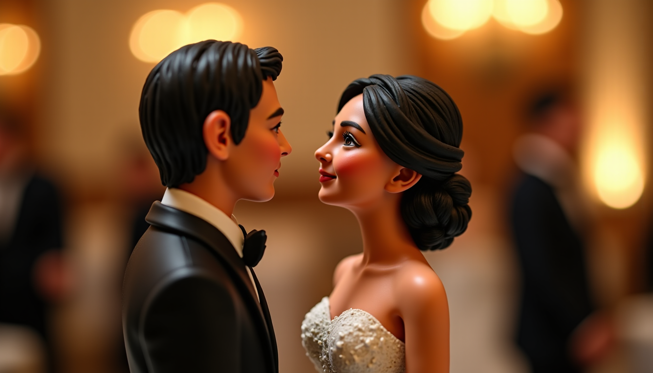 Illustration : polymère ou la porcelaine froide, chacun offrant des — figurine de mariage personnalisée : le détail qui rend votre pièce montée unique