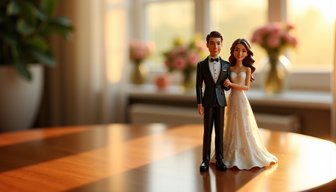 Illustration : enfin, après un dernier contrôle qualité, votre figurine — figurines de mariage sur mesure : immortalisez votre couple avec élégance