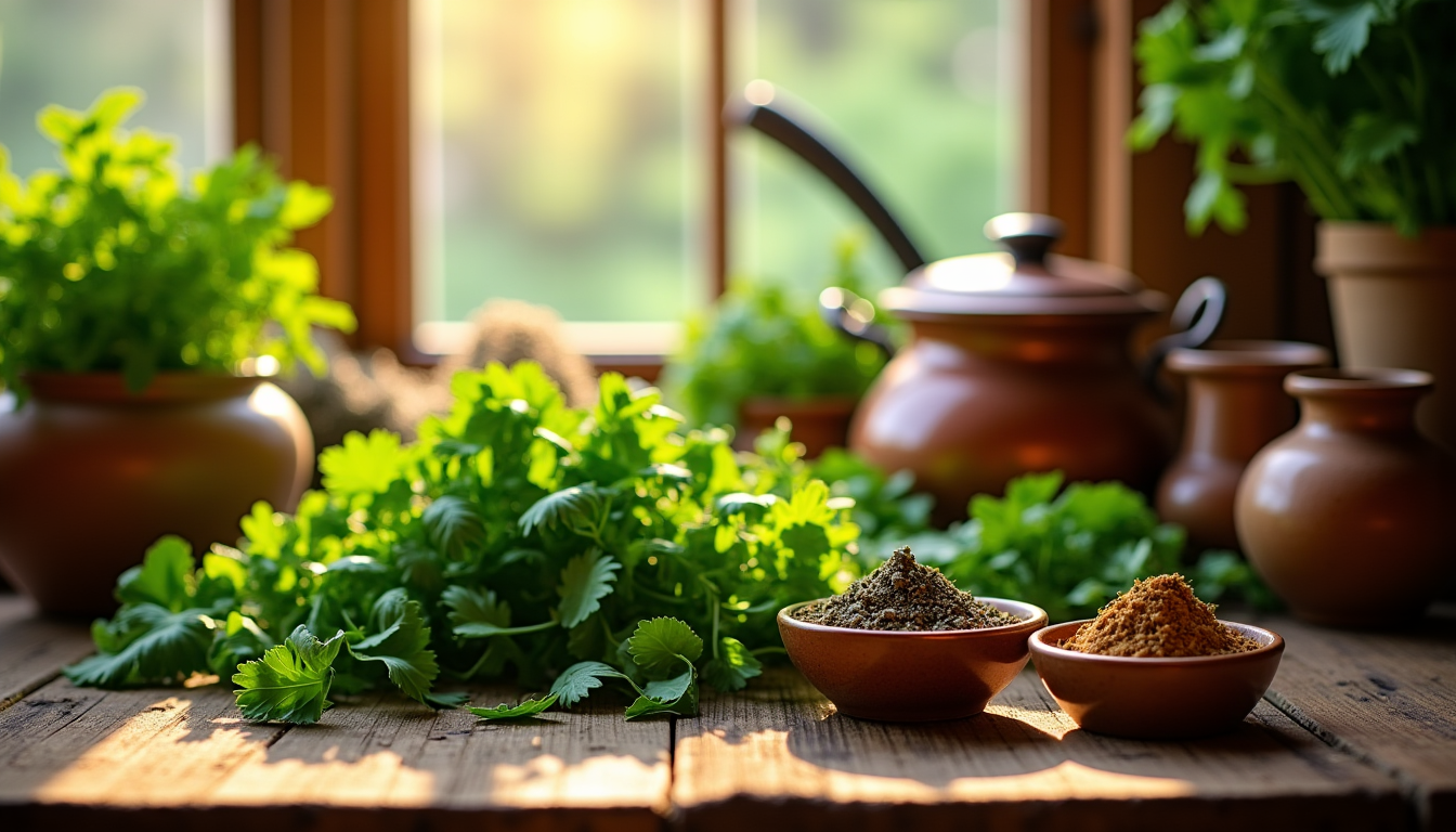 Illustration : c'est en explorant différentes combinaisons d'herbes aromatiques (persil, — secrets gourmands pour une cuisine authentique et savoureuse