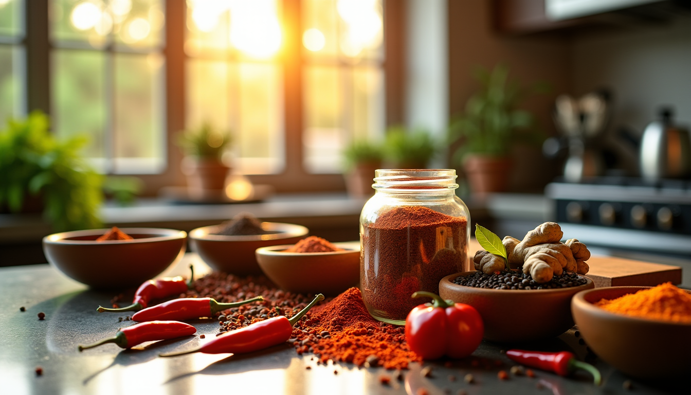 Illustration : piment, gingembre, poivre stimule, apporte une sensation de — ce que personne ne dit sur les saveurs émergentes en cuisine