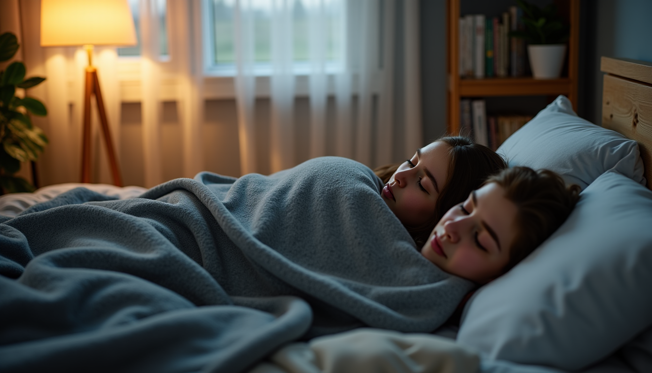 Illustration : pour maximiser les bénéfices d'une couverture lestée, il — avantages de la couverture lestée autisme pour favoriser un meilleur sommeil