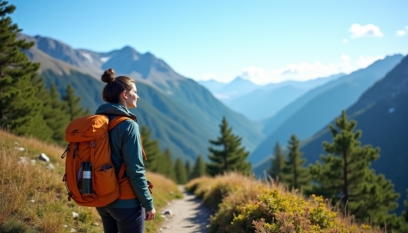 Illustration : s vêtements de rechange légers et une veste — randonnée au mont condor : découverte des paysages et zones naturelles à explorer