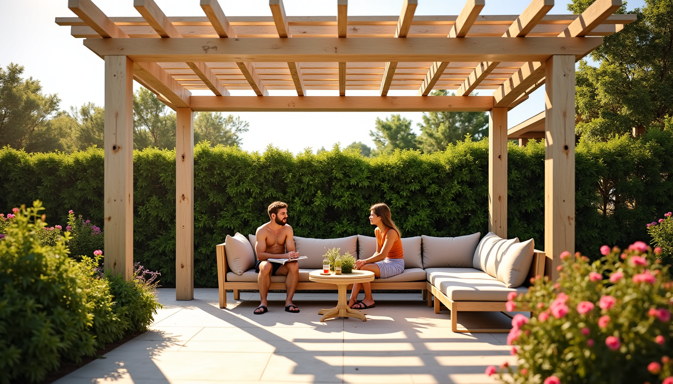 terrasse avec pergola : une solution confortable pour les vacanciers — e flexibilité en termes d'emplacement et permet de