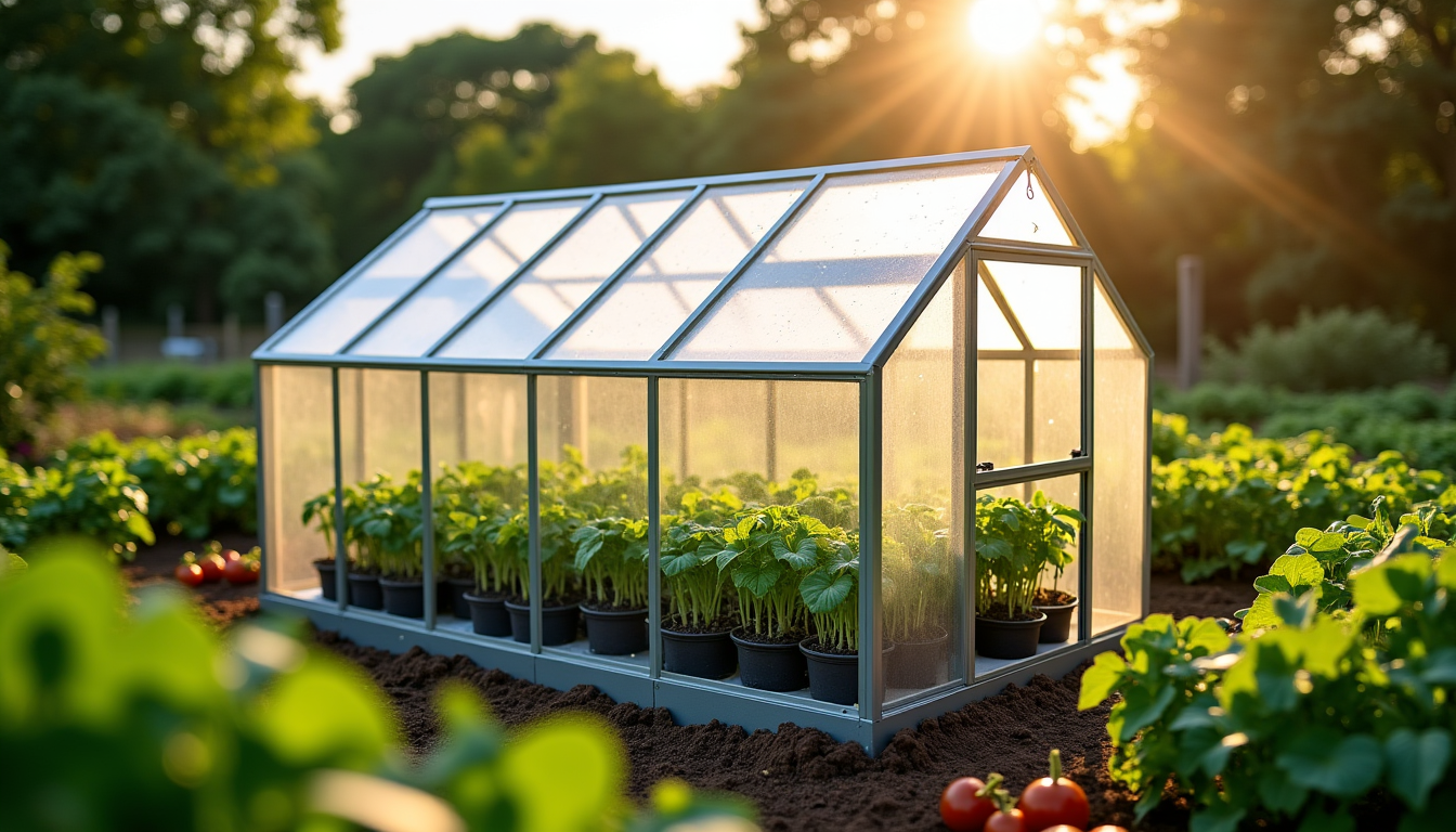 Illustration : iculièrement efficaces pour créer un microclimat favorable à — mini serre de jardin en polycarbonate : comment bien la choisir pour son potager ?