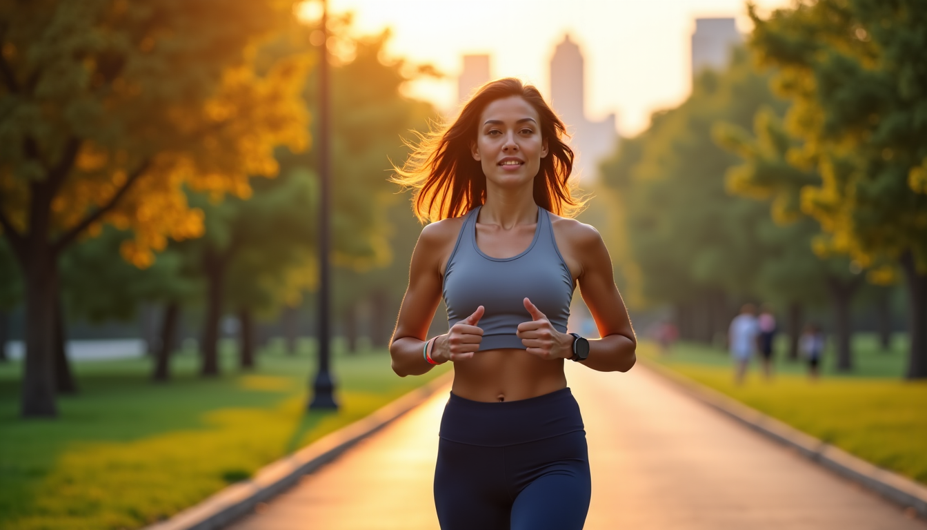 routine bien-être de femme active : énergie, confiance et concentration au quotidien — envoyer un signal positif à votre corps, lui