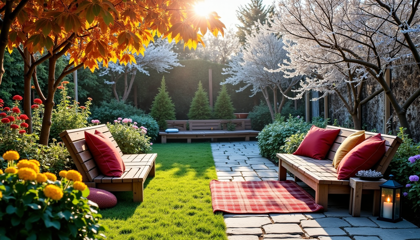 jardin d'hiver vs jardin d'été : idées pour chaque saison — les accessoires, enfin, apportent la touche finale. coussins
