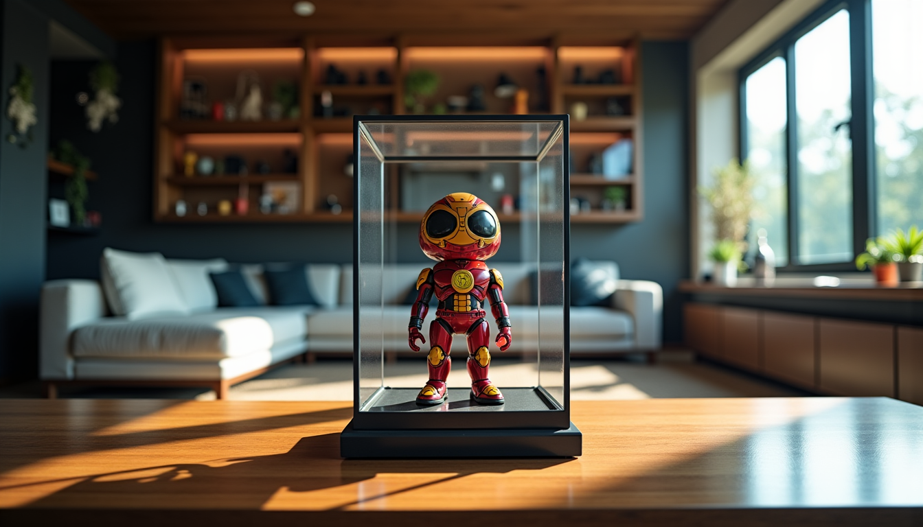 Illustration : ui protège et sublime l'œuvre, transformant un simple — la figurine personnalisée est la nouvelle tendance de la décoration geek ?