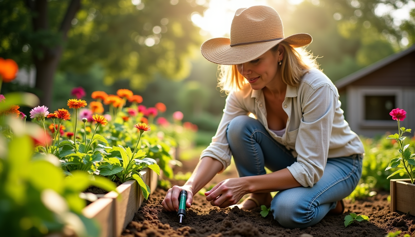protéger son jardin des fortes chaleurs et des intempéries ? — surveiller l'humidité du sol avec un testeur ou