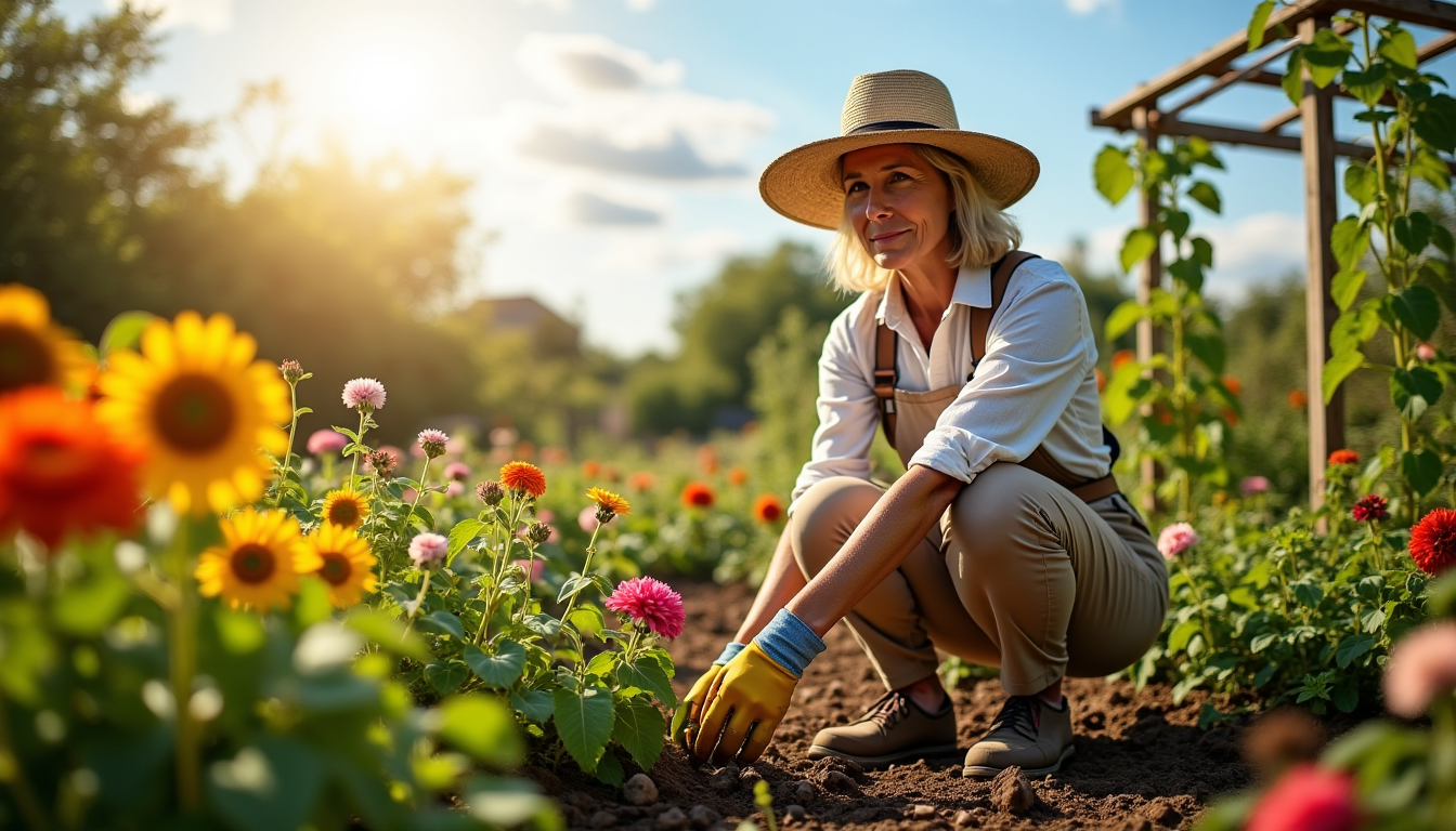 Illustration : la résilience d'un jardin face aux défis climatiques — protéger son jardin des fortes chaleurs et des intempéries ?