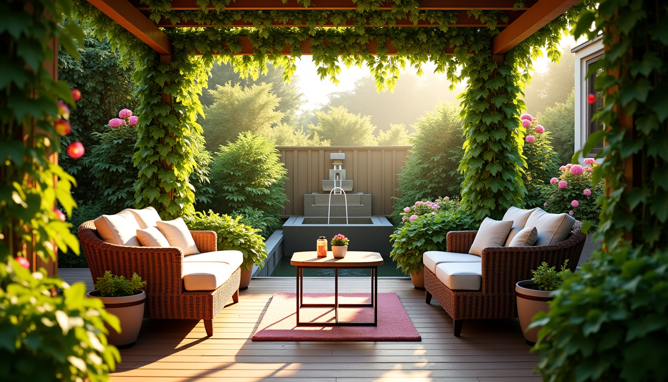 Illustration : la végétation est un élément vivant qui évolue — transformer une terrasse simple en véritable espace de détente