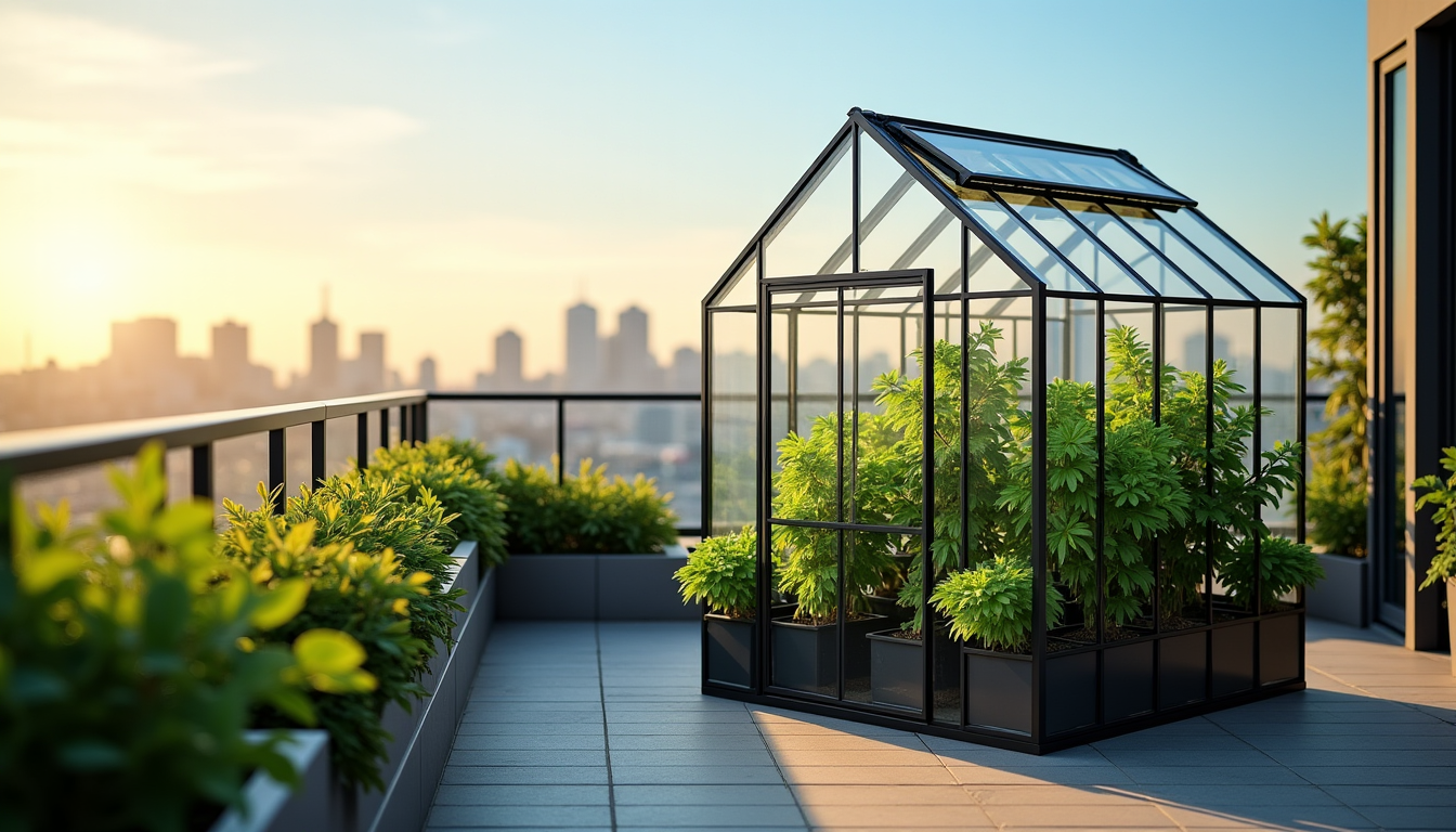 Illustration : que votre style soit minimaliste, industriel ou plus — serre miccolo acd : la solution idéale pour jardiner sur un balcon ou une petite terrasse