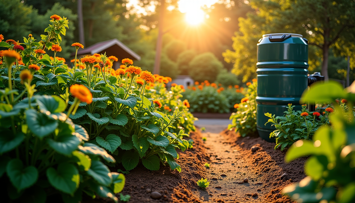 cultiver la biodiversité : un jardin plein de vie — enfin, la gestion de l'eau est cruciale. collecter