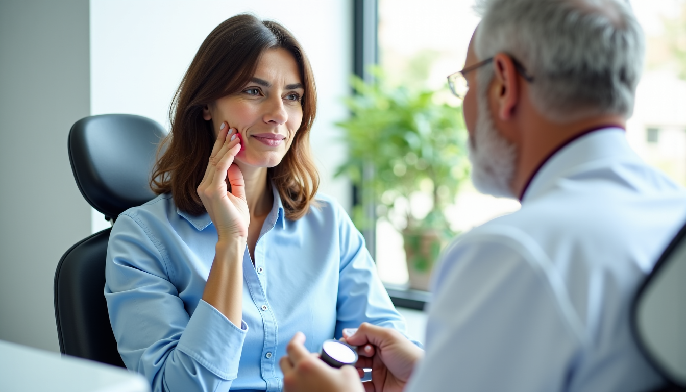 Illustration : gonflement indique une situation potentiellement dangereuse qui requiert — faut-il consulter un dentiste ? les signes qui ne trompent pas
