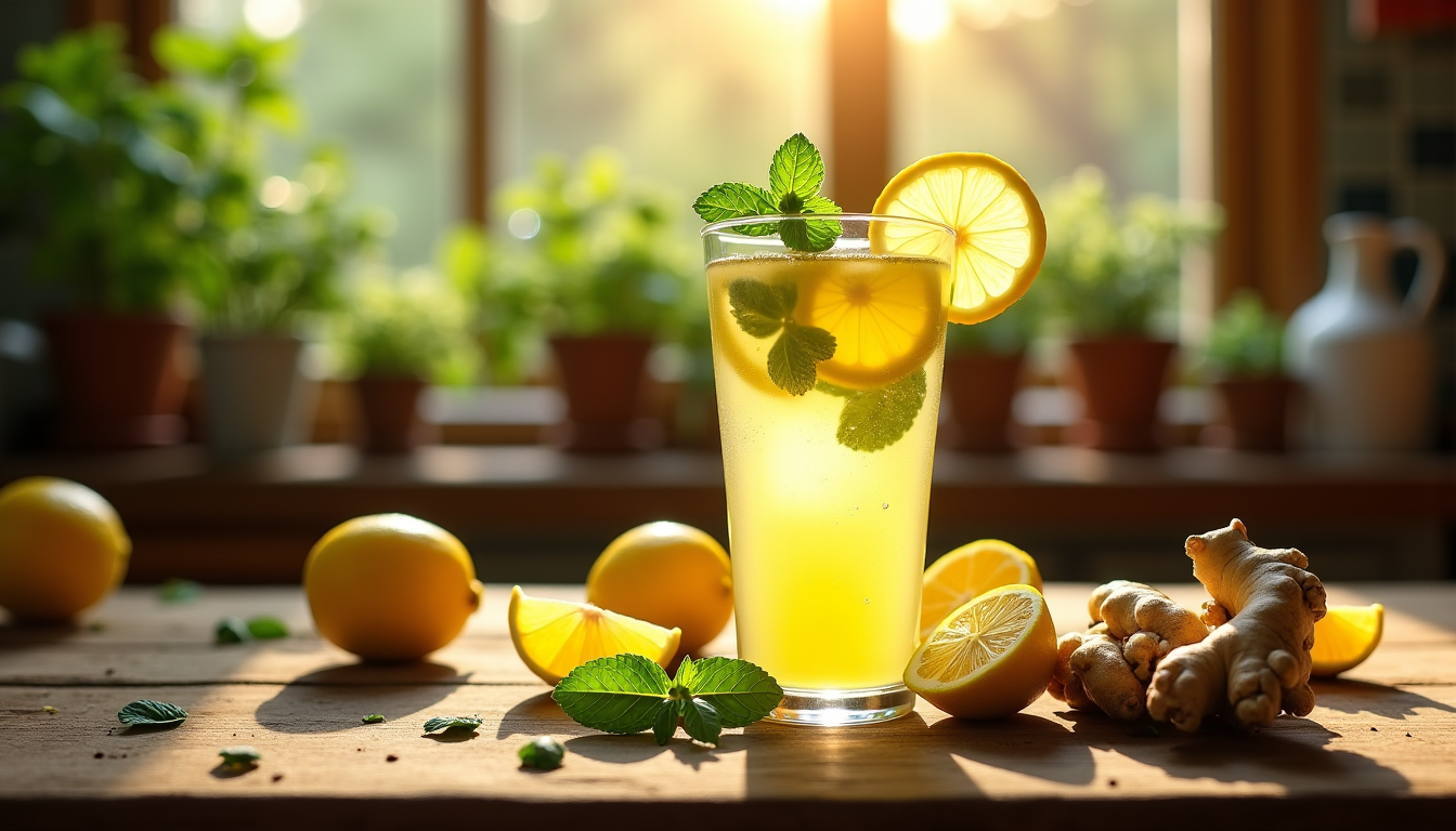 boissons naturelles qui remplacent progressivement les sodas industriels — e et réconfortante. infusion gingembre-citron : idéale pour