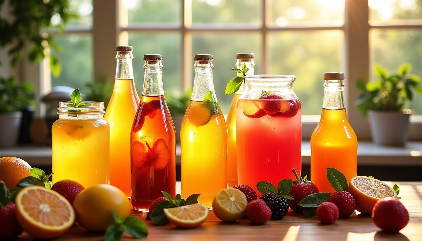 Illustration : e grandes quantités et conservez au frais pour — boissons naturelles qui remplacent progressivement les sodas industriels