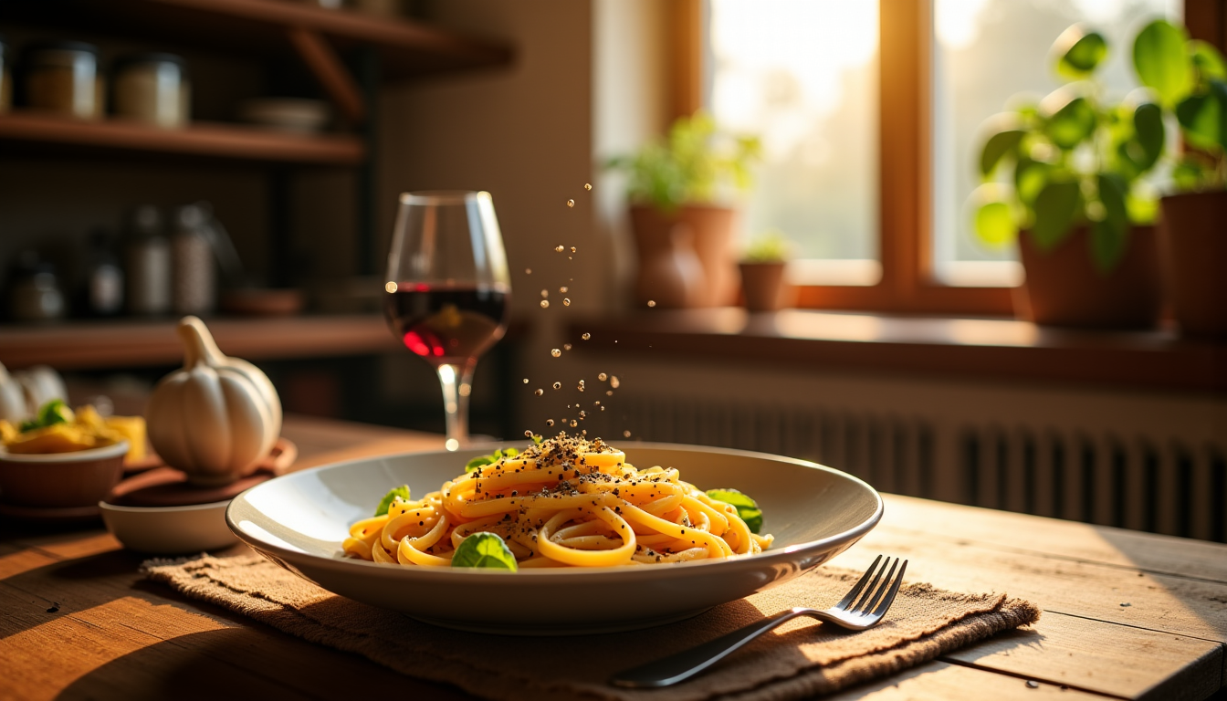 réussir des pâtes carbonara authentiques sans crème ? — n'utilisez que du poivre noir en grains, à