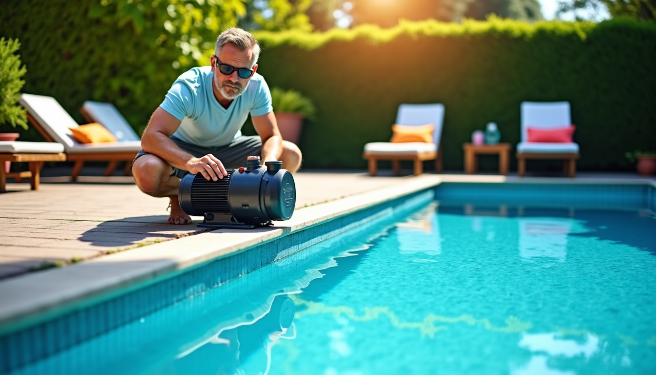 Illustration : pompe et évite les débordements avant chaque absence, — 7 astuces pour profiter pleinement de votre piscine