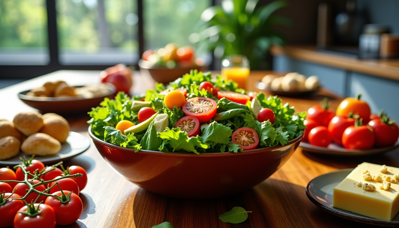 Illustration : s grande salade composée, brunch, utilisation des surplus — 7 techniques pour sublimer vos repas quotidiens