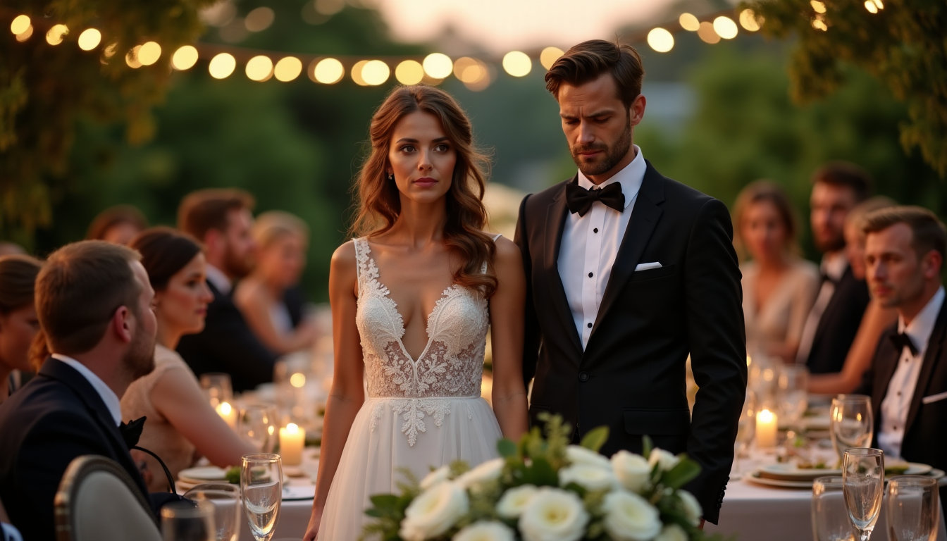 Illustration : le stress des mariés est contagieux. si le — erreurs qui ruinent l’ambiance d’un mariage