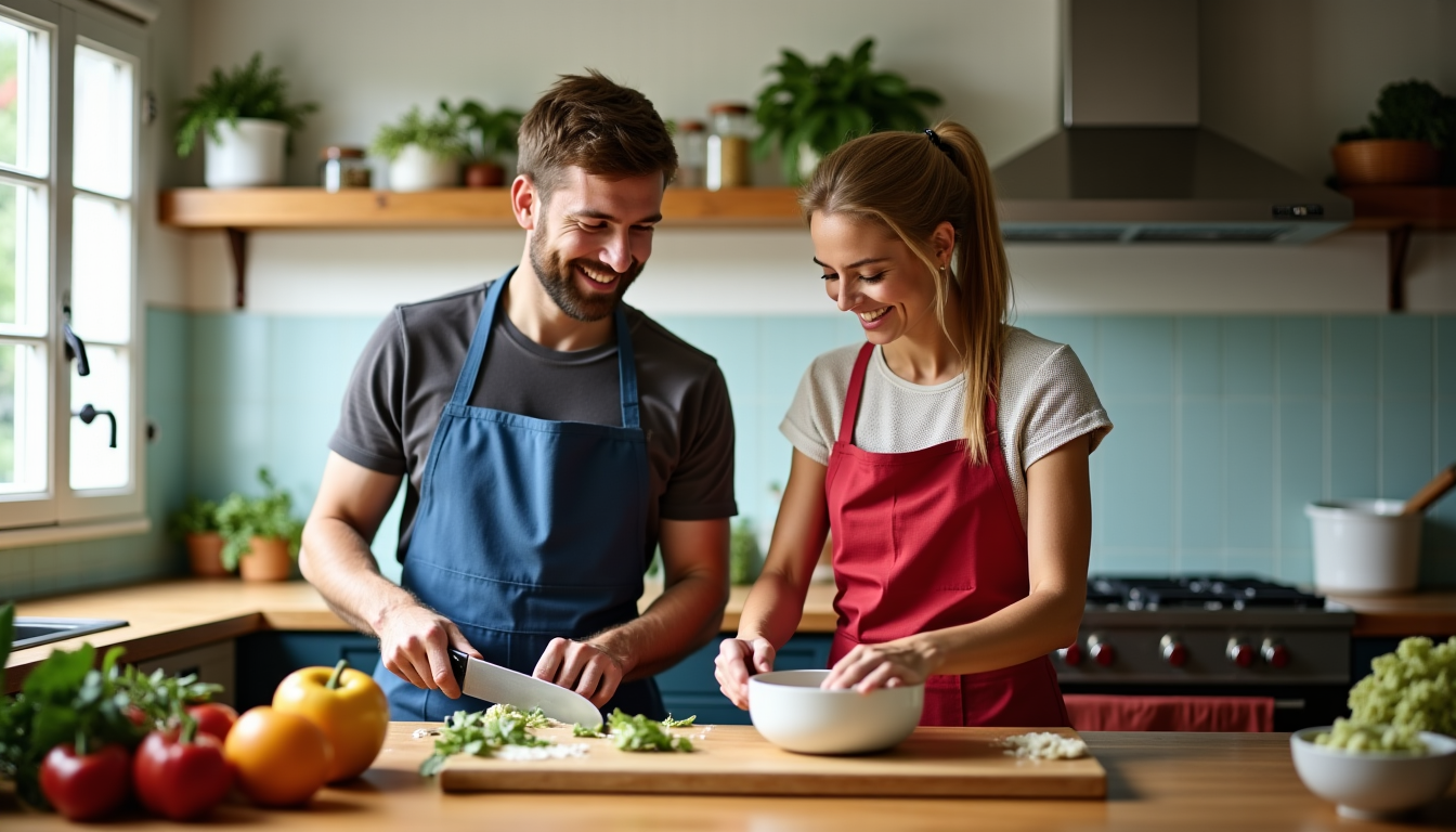 Illustration : nsemble s'inscrire à un cours de cuisine ou — construire un projet de vie commun sans perdre son individualité