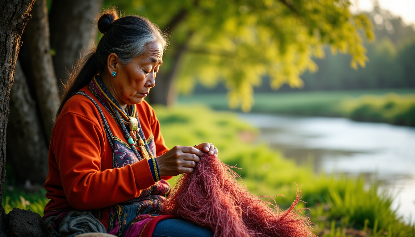 influences amérindiennes dans la culture moderne — erie, art de tresser des fibres pour créer