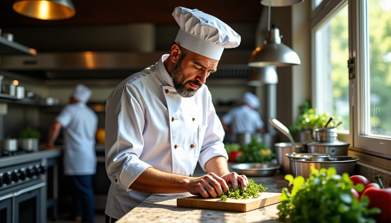 Illustration : l'observation attentive des gestes du chef. la répétition — secrets bien gardés de la cuisine française