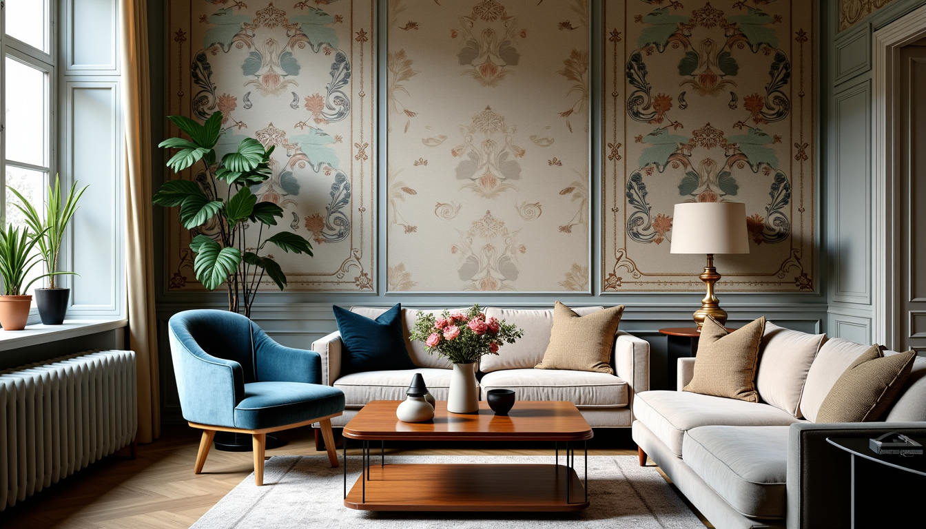 Illustration : la recherche du motif idéal peut se faire — 5 idées de décors avec du papier peint français pour transformer votre intérieur