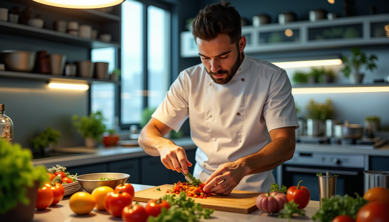 Illustration : ulinaire tout en le projetant vers l'avenir, offrant — révolution des saveurs : l'innovation en cuisine