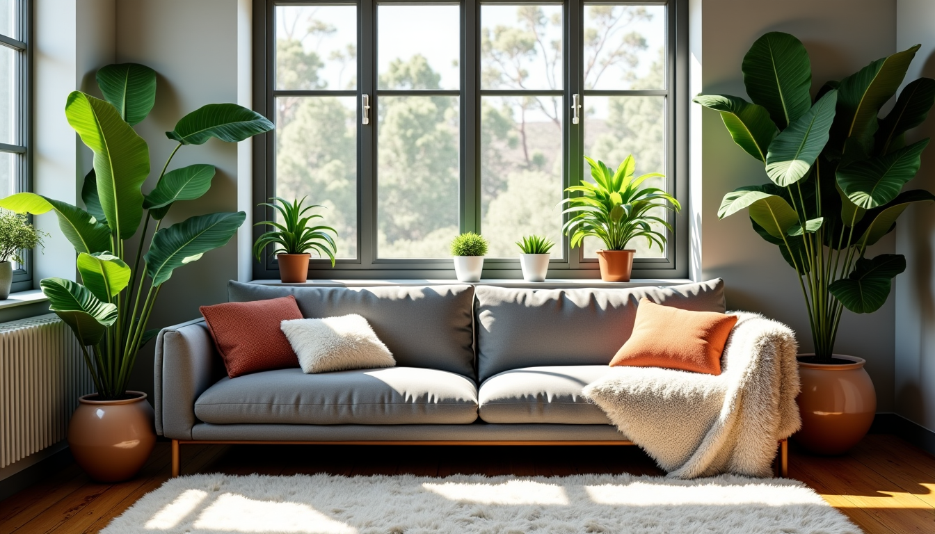 style qui révolutionne votre intérieur — (laine, fausse fourrure) pour la chaleur. plantes vertes