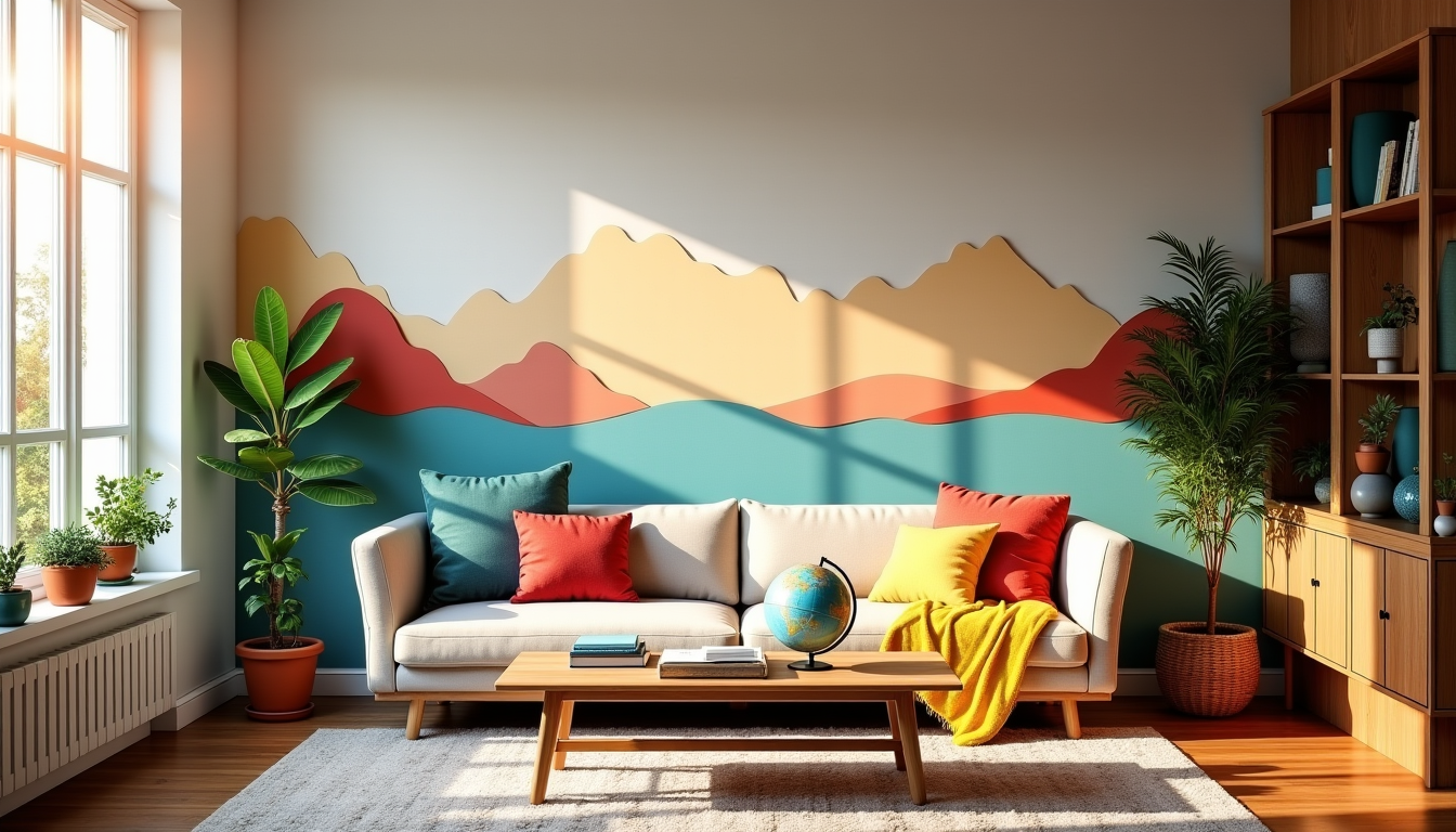 Illustration : vous pouvez également créer des fresques murales simplifiées, — 3 astuces pour transformer votre maison en espace de voyage