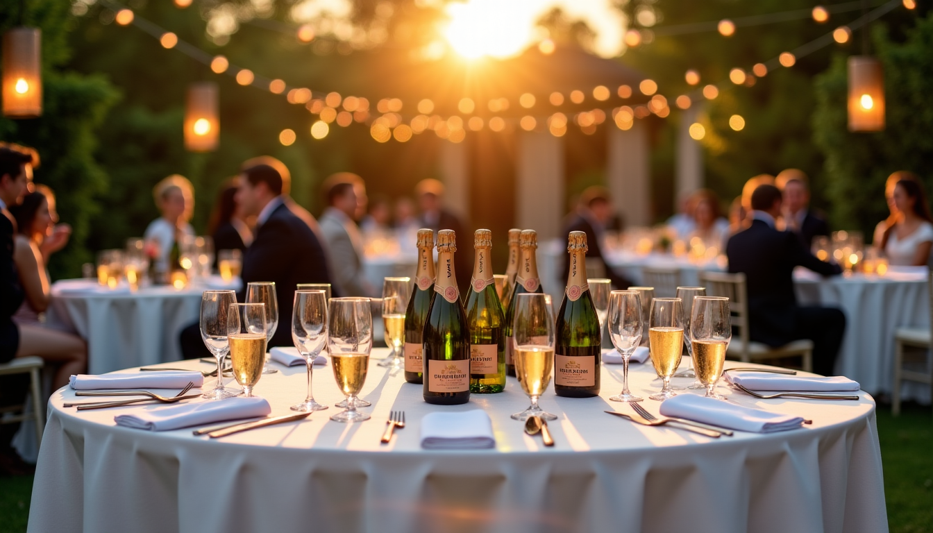 acheter du champagne pour un mariage : quelle quantité prévoir et quel budget ? — ce tableau offre une base de calcul solide.