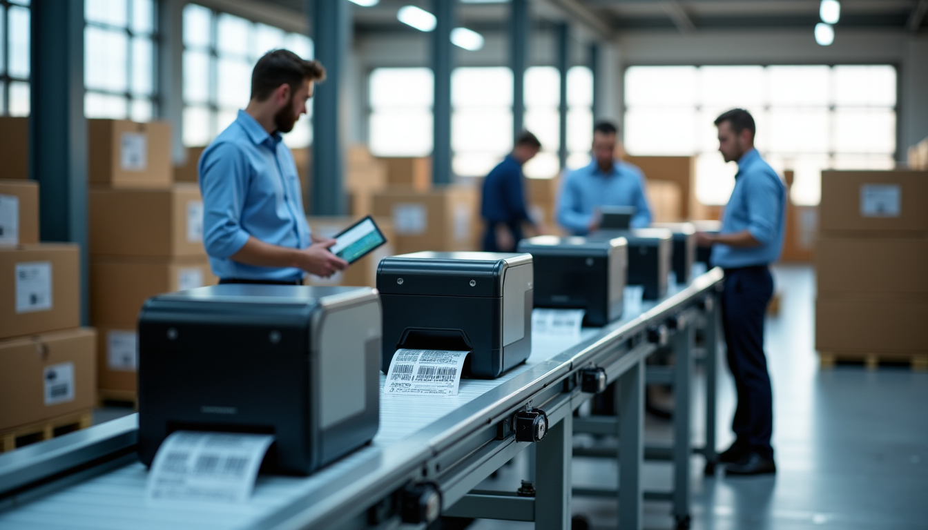 Illustration : ces imprimantes utilisent des têtes d'impression chauffantes pour — les imprimantes code-barres révolutionnent-elles la logistique ?