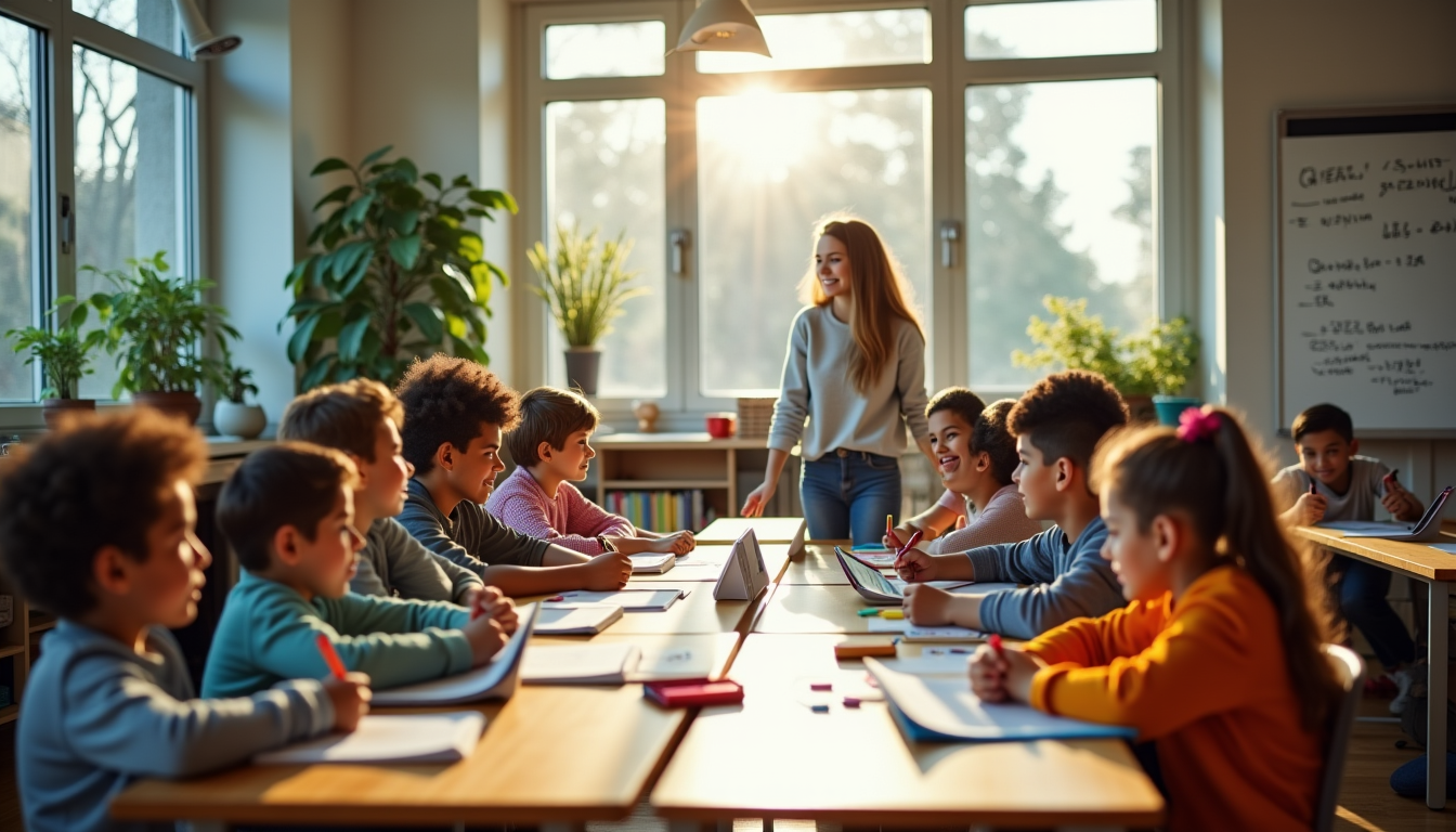 Illustration : l manuels, tableau supports variés, jeux, outils numériques — soutien scolaire : une pédagogie qui fait la différence pour réussir en mathématiques